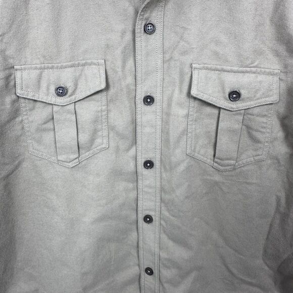 Ridgecut Toughwear Chamois Button Front Shirt Long Sleeve Mens Size XL Tan Khaki - Picture 5 of 7